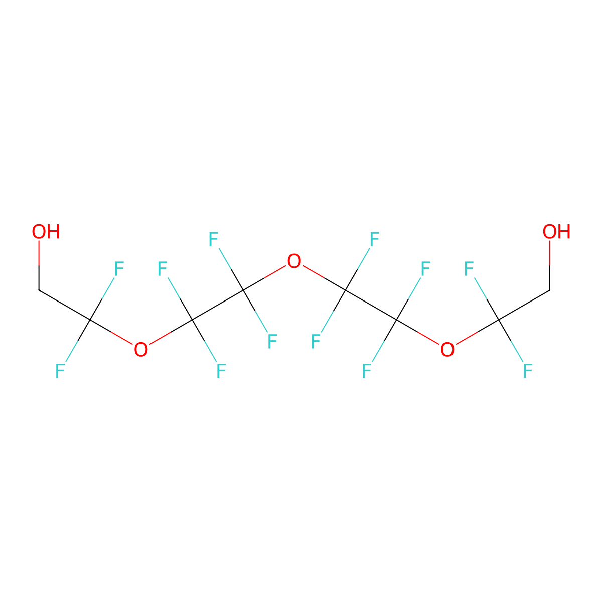 1H,1H,11H,11H-Perfluoro-3,6,9-trioxaundecane-1,11-diol molecular structure, CAS 330562-44-2