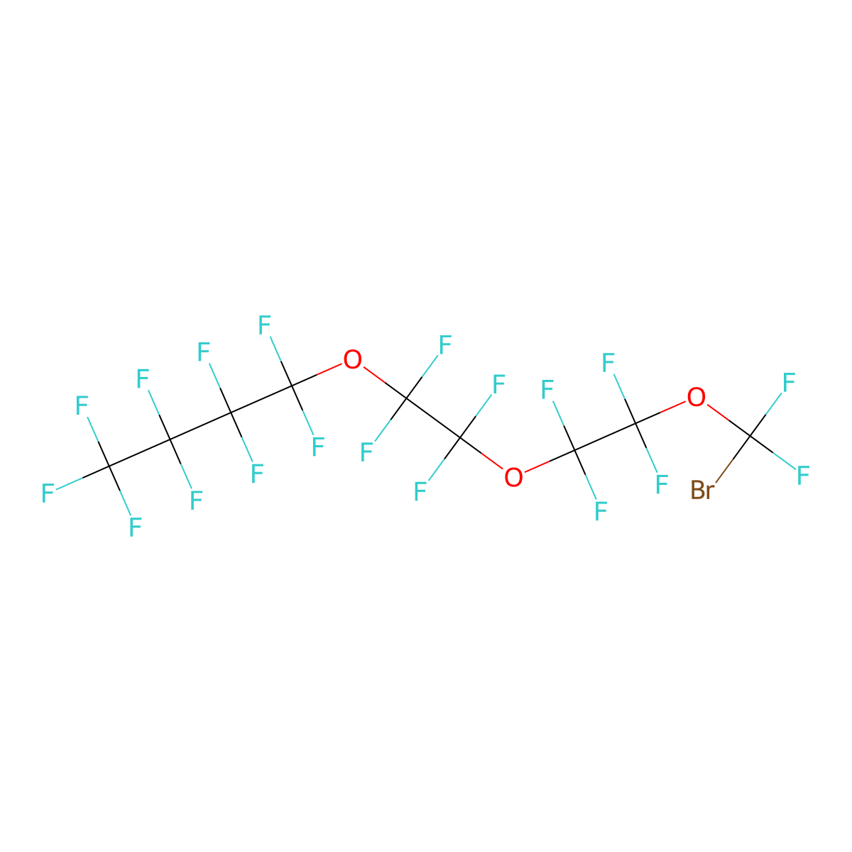 1-[2-[2-(Bromodifluoromethoxy)-1,1,2,2-tetrafluoroethoxy]-1,1,2,2-tetrafluoroethoxy]-1,1,2,2,3,3,4,4,4-nonafluorobutane molecular structure, CAS 330562-47-5