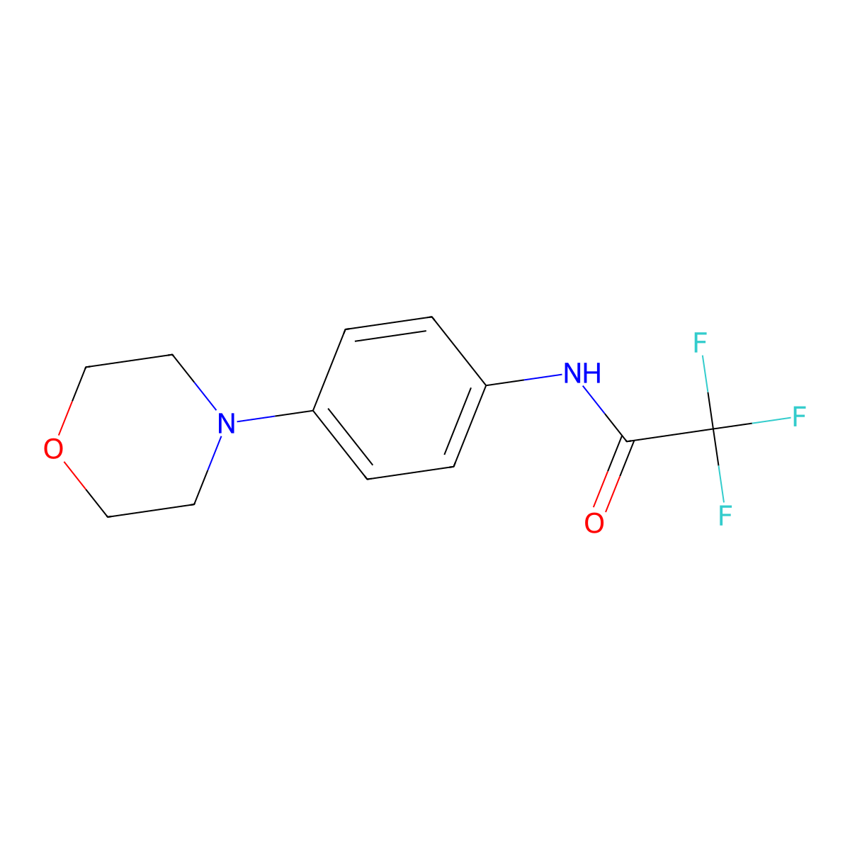 2,2,2-trifluoro-N-(4-morpholinophenyl)acetamide molecular structure, CAS 330566-29-5