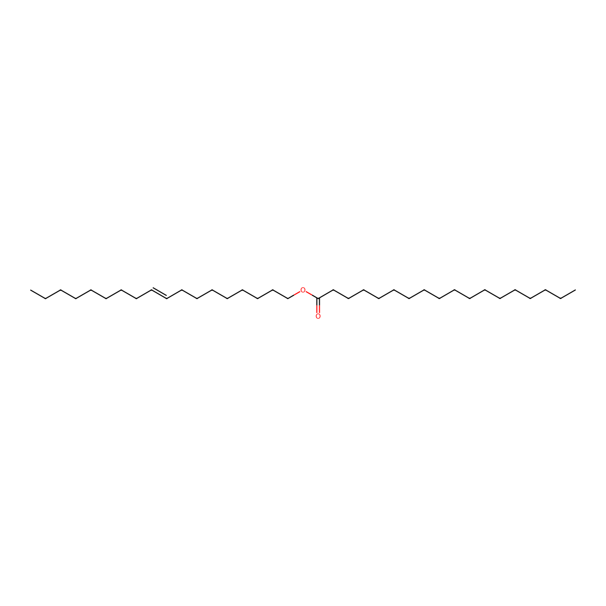 Octadec-9-enyl octadecanoate molecular structure, CAS 33057-39-5
