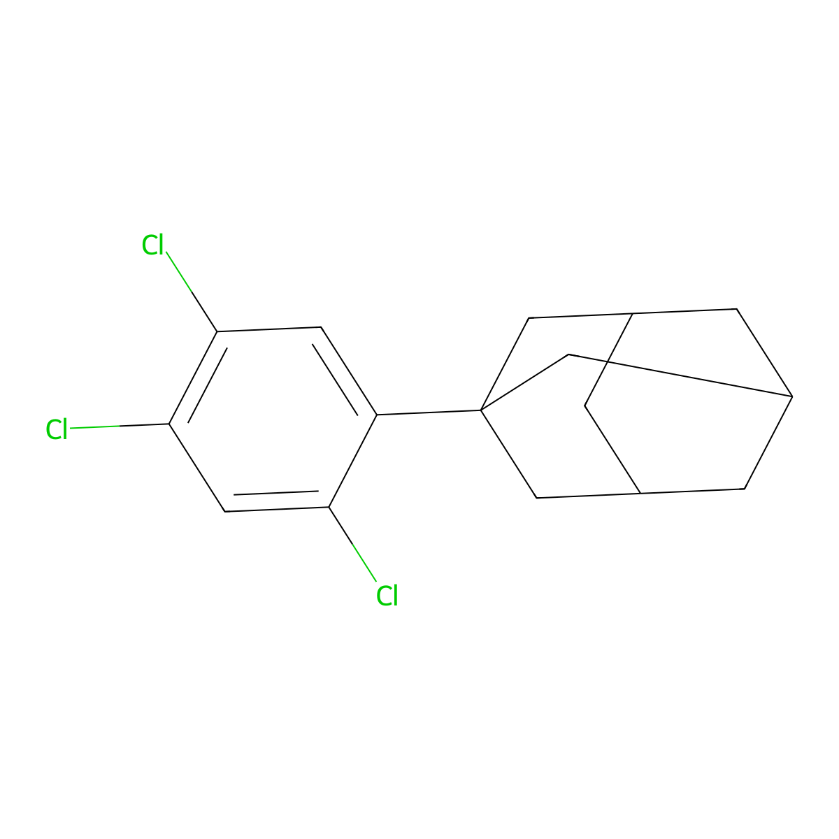 1-(2,4,5-Trichlorophenyl)adamantane molecular structure, CAS 330577-78-1