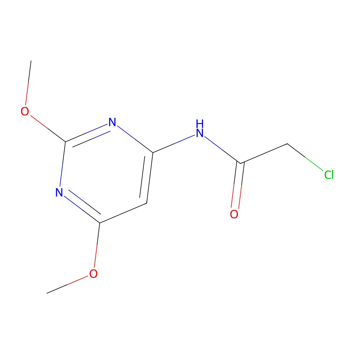 2-chloro-N-(2,6-dimethoxypyrimidin-4-yl)acetamide molecular structure, CAS 330579-48-1
