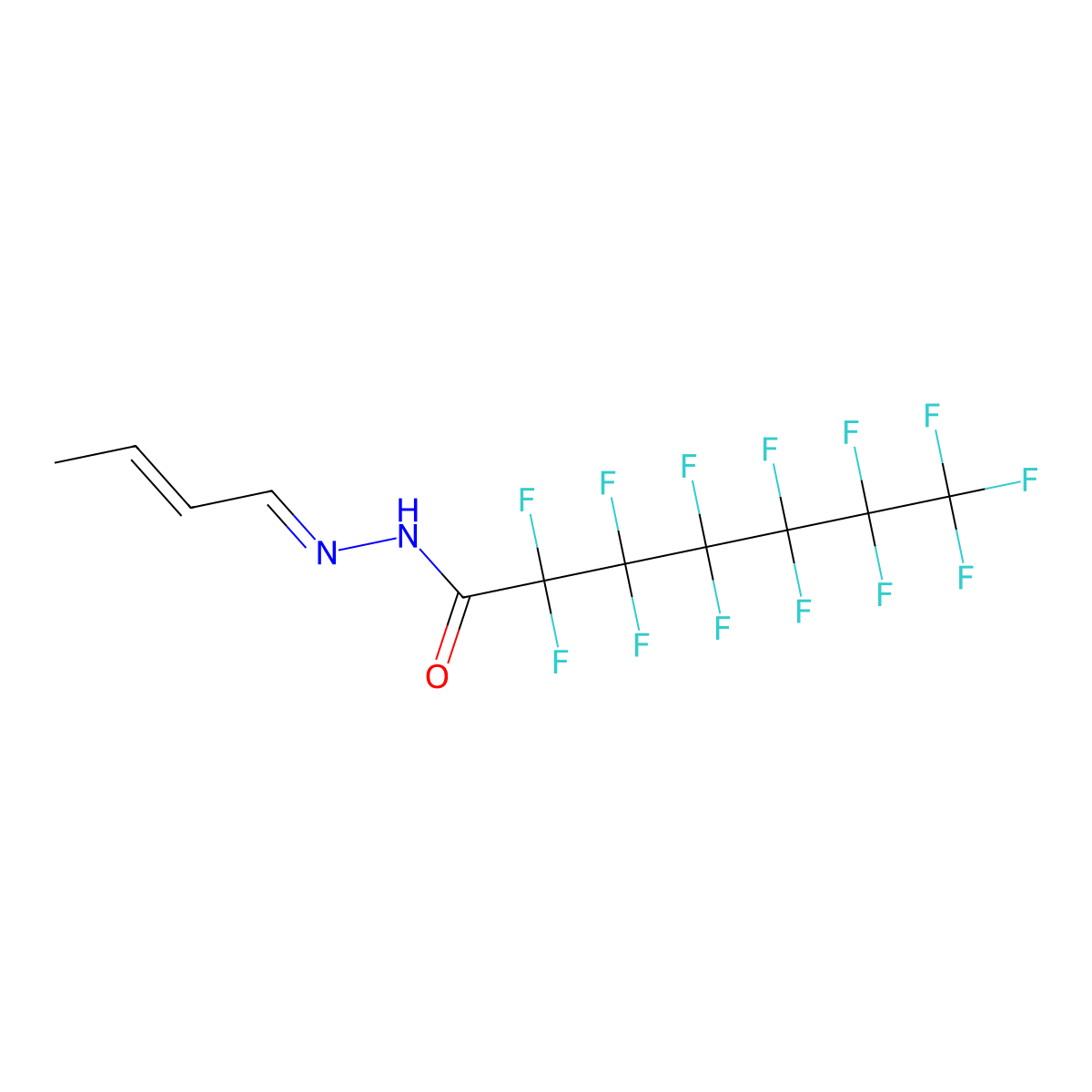 N'-[2-Buten-1-ylidene]-perfluoroheptanehydrazide molecular structure, CAS 330591-15-6