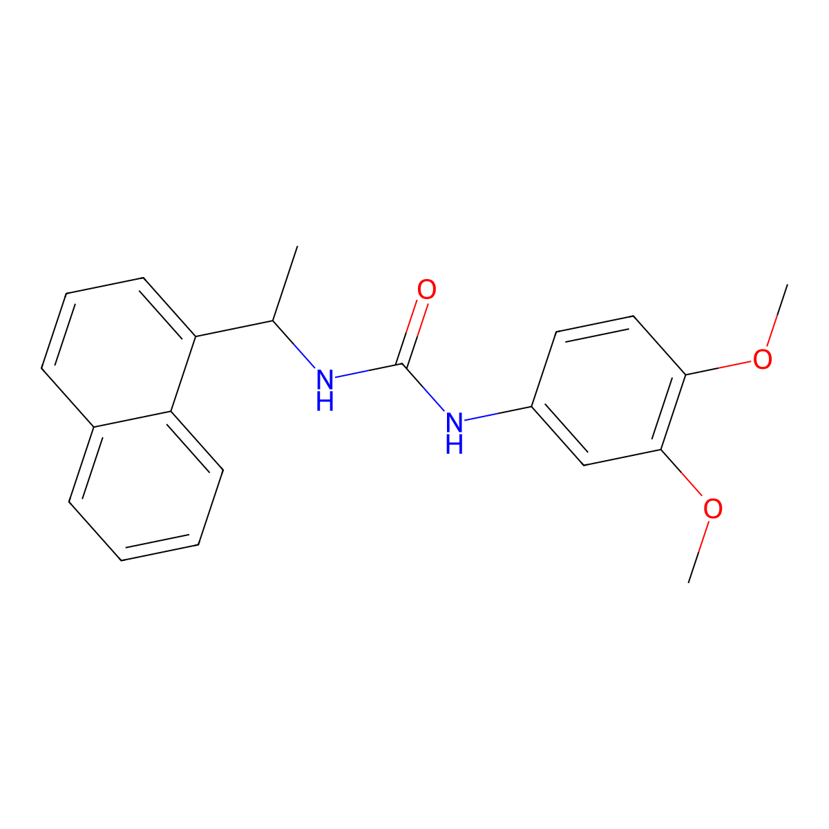 N-(3,4-Dimethoxyphenyl)-N'-[1-(1-naphthyl)ethyl]urea molecular structure, CAS 330591-33-8