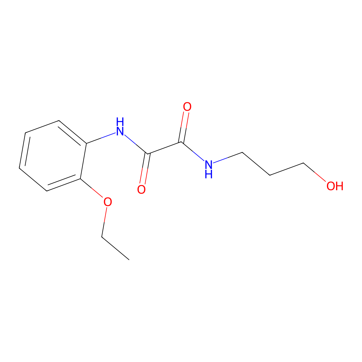 N'-(2-ethoxyphenyl)-N-(3-hydroxypropyl)oxamide molecular structure, CAS 330591-97-4