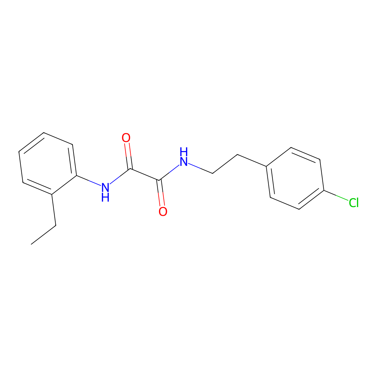 N1-(4-chlorophenethyl)-N2-(2-ethylphenyl)oxalamide molecular structure, CAS 330592-09-1