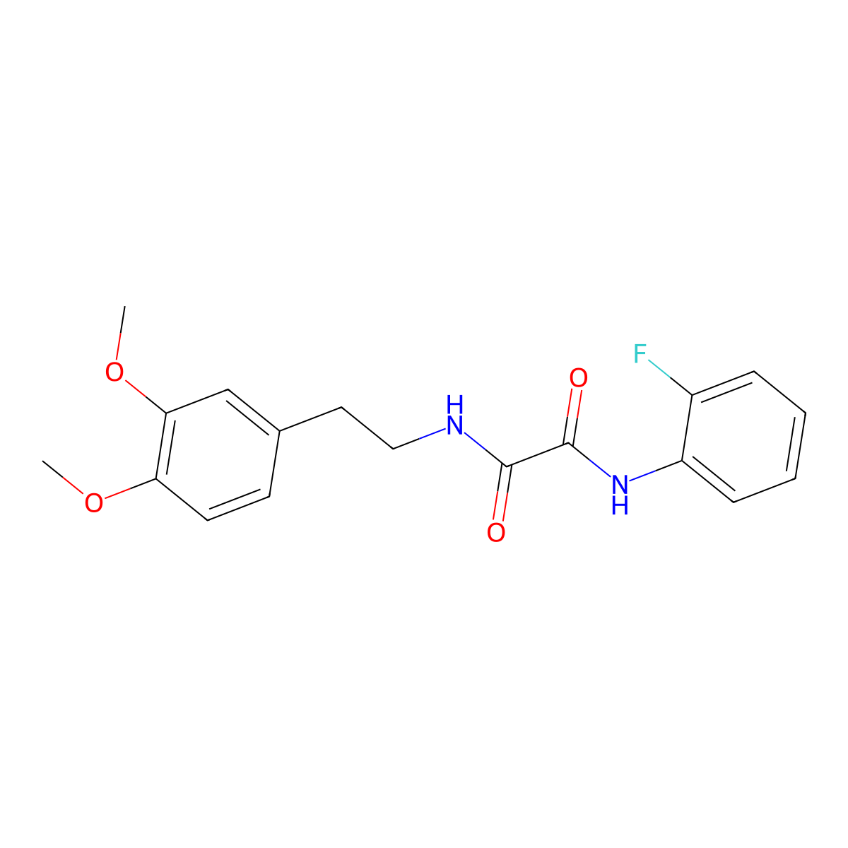 N-[2-(3,4-dimethoxyphenyl)ethyl]-N'-(2-fluorophenyl)oxamide molecular structure, CAS 330592-25-1