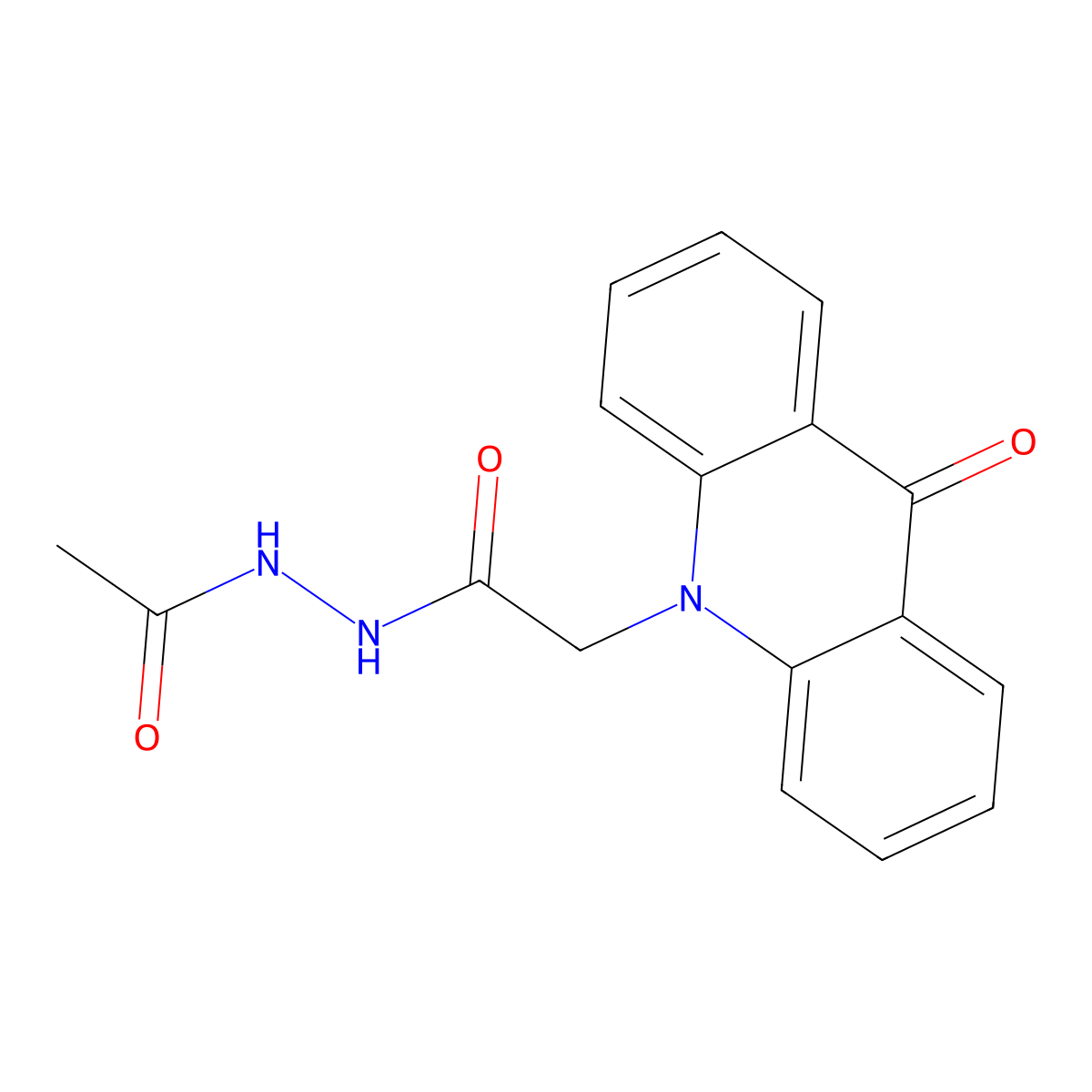 9-Oxo-10(9H)-acridineacetic acid 2-acetylhydrazide molecular structure, CAS 330592-99-9