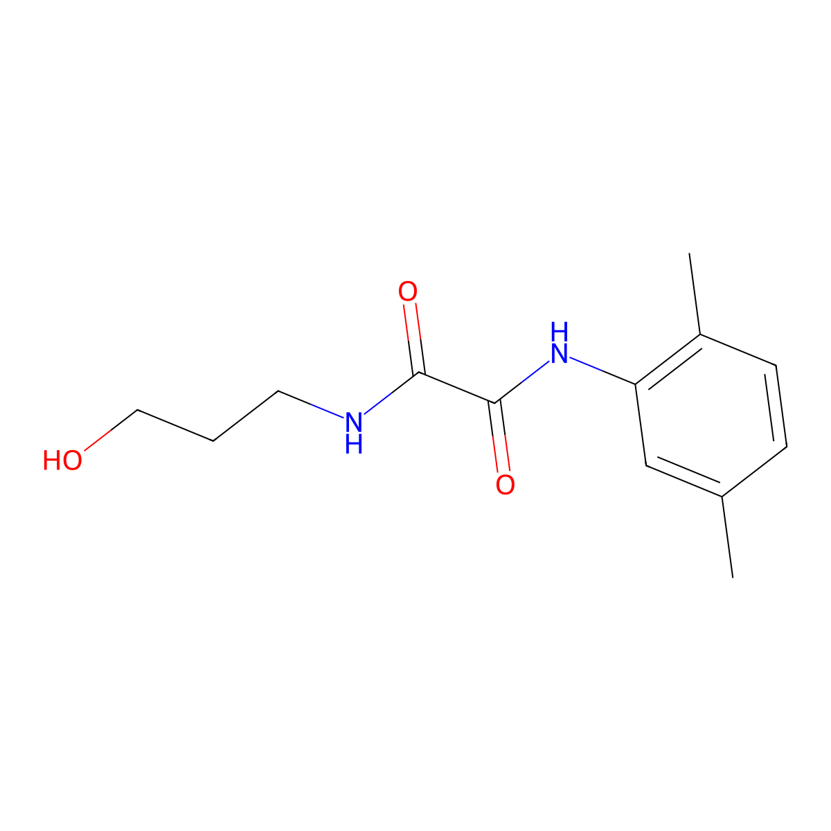 N1-(2,5-dimethylphenyl)-N2-(3-hydroxypropyl)oxalamide molecular structure, CAS 330593-39-0