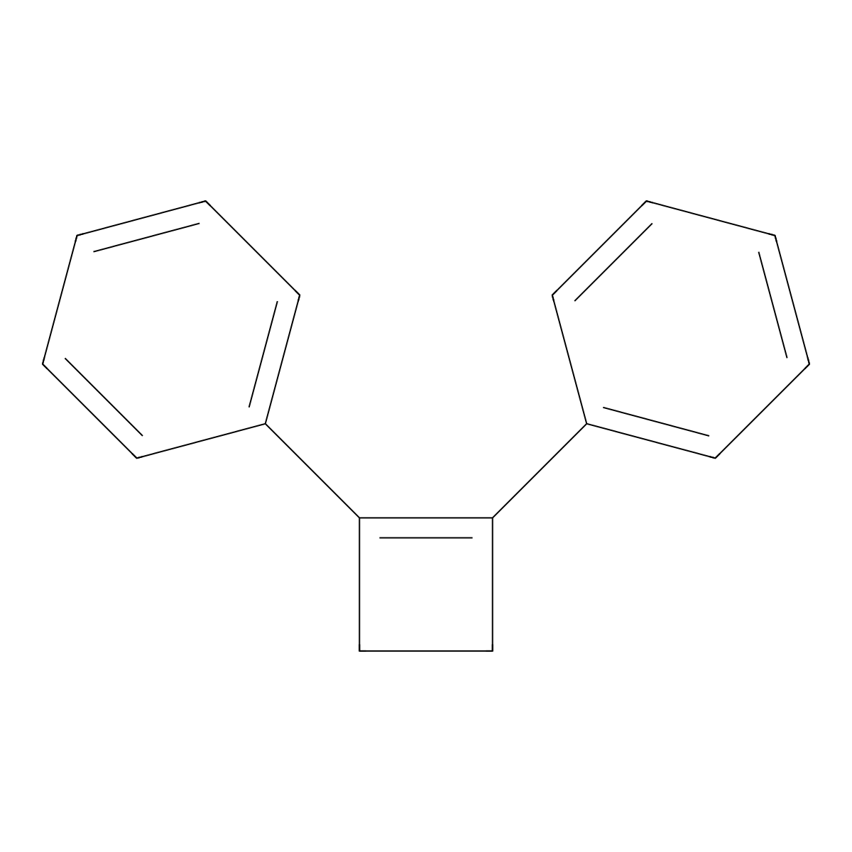 Benzene, 1,1'-(1-cyclobutene-1,2-diyl)bis- molecular structure, CAS 3306-02-3
