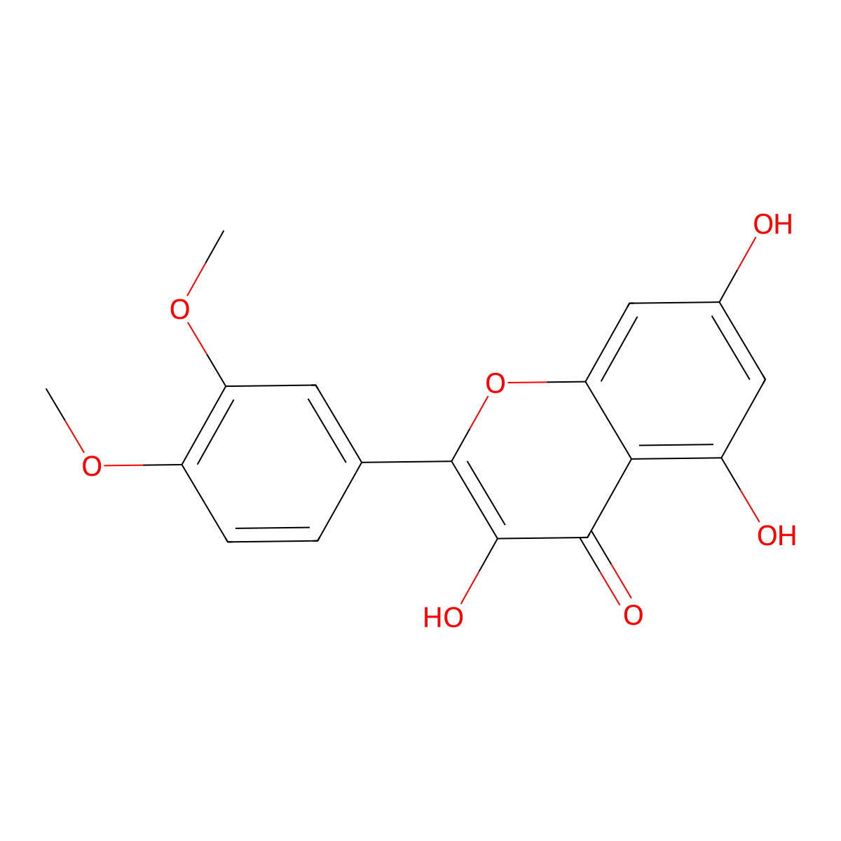 Quercetin 3',4'-dimethyl ether molecular structure, CAS 3306-29-4