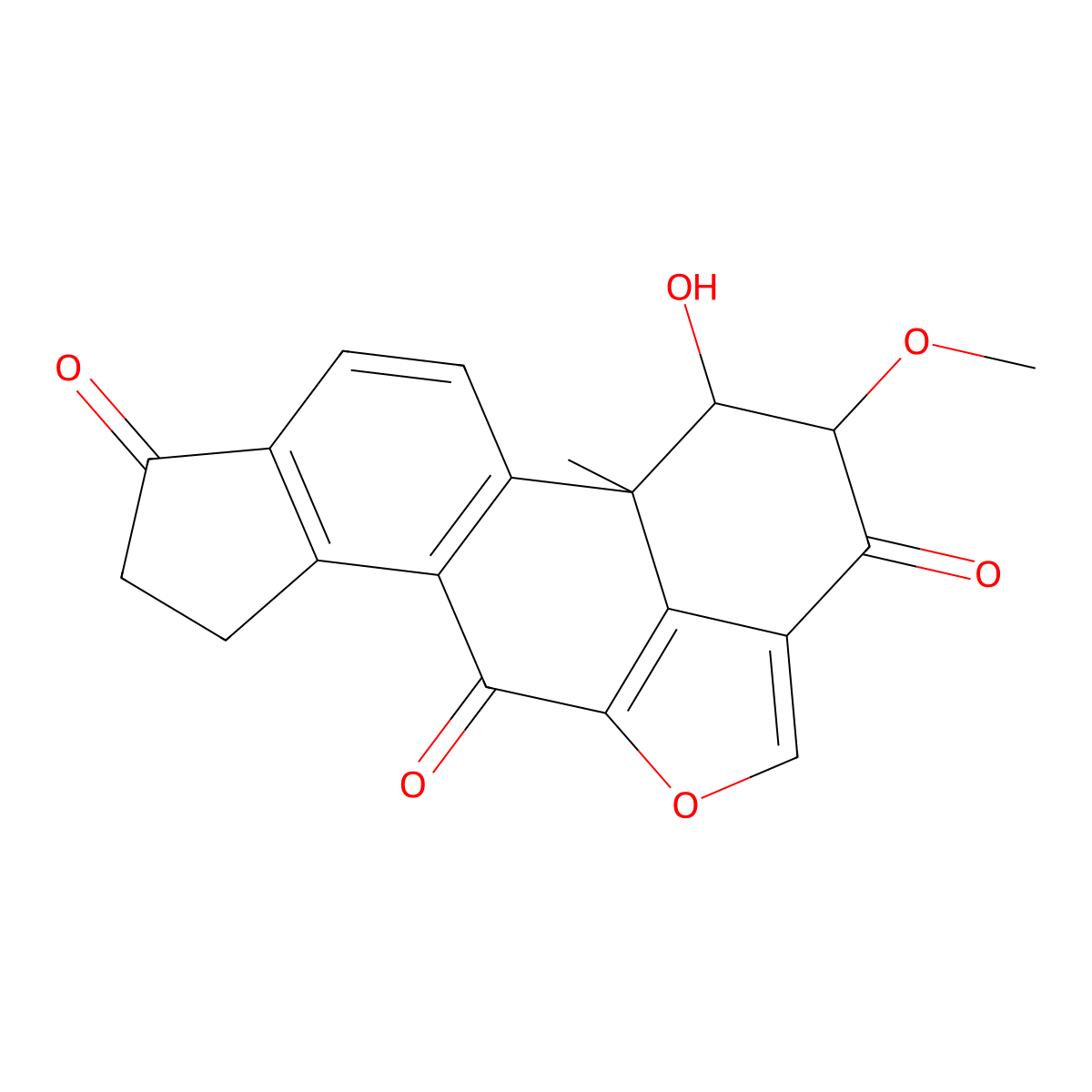 Viridin molecular structure, CAS 3306-52-3