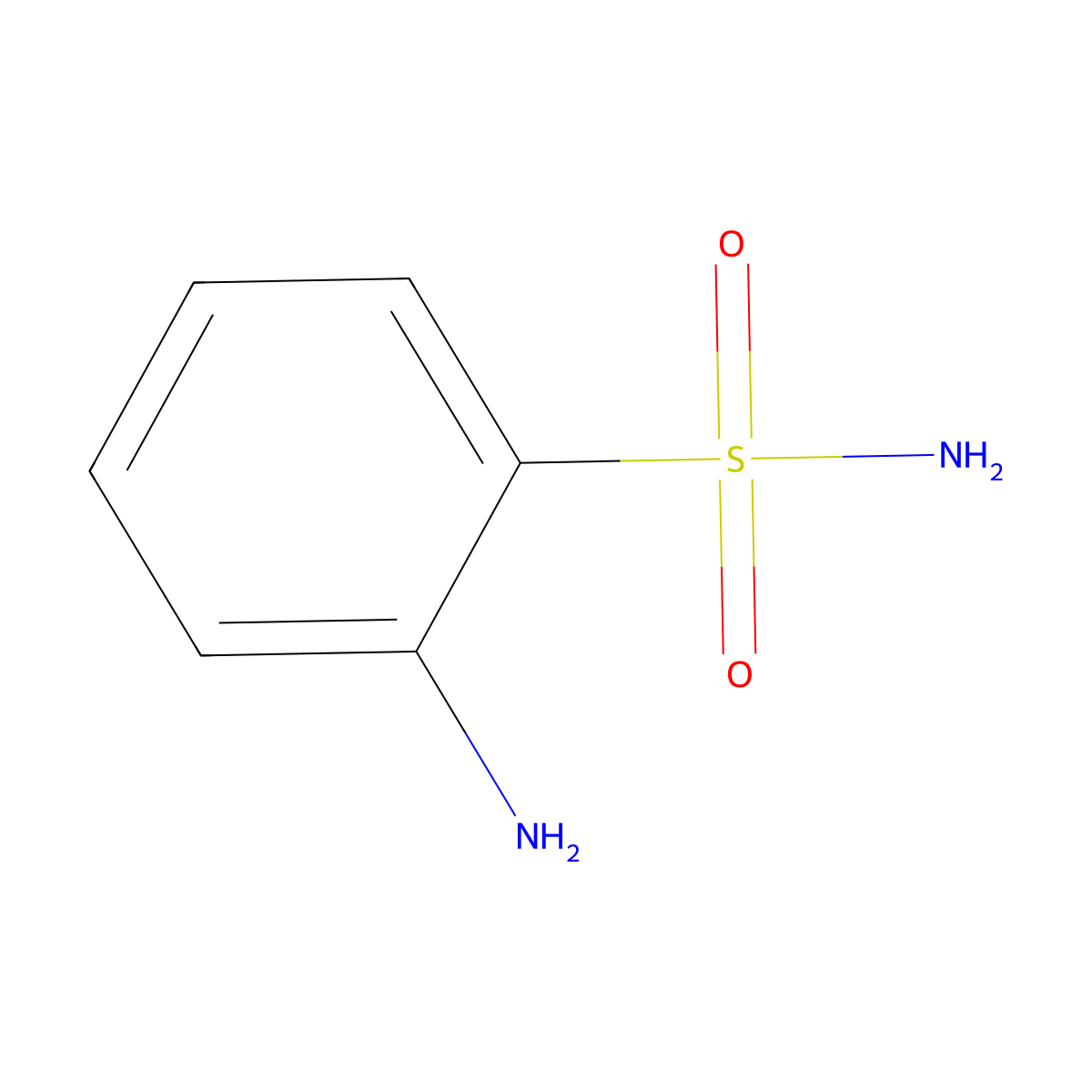 2-Aminobenzenesulfonamide molecular structure, CAS 3306-62-5