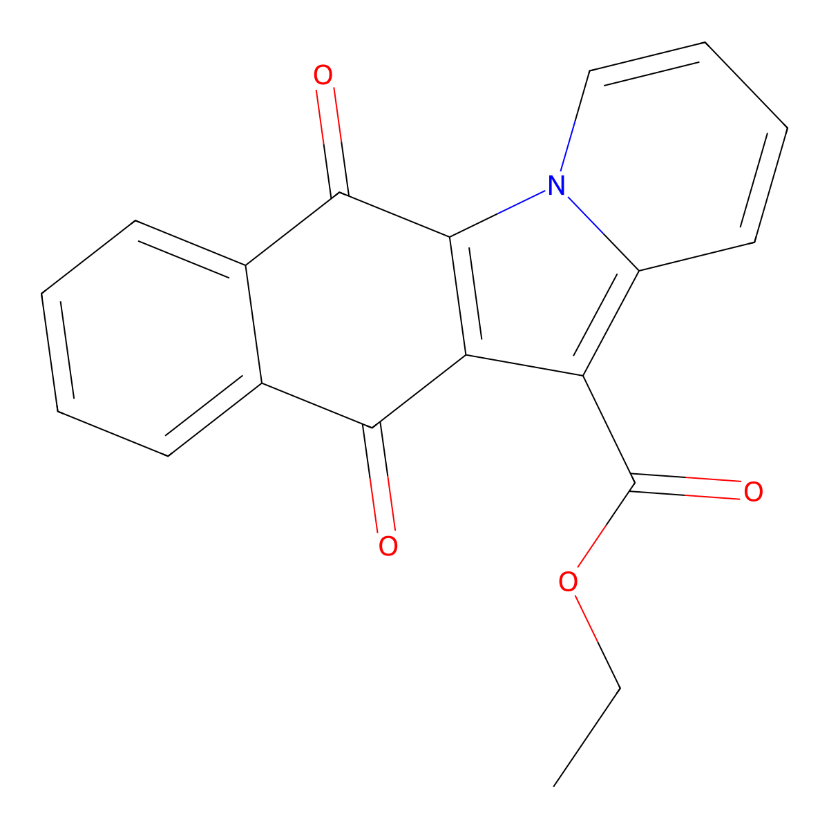 6,11-Dioxo-12-naphtho[2,3-b]indolizinecarboxylic acid ethyl ester molecular structure, CAS 3306-93-2