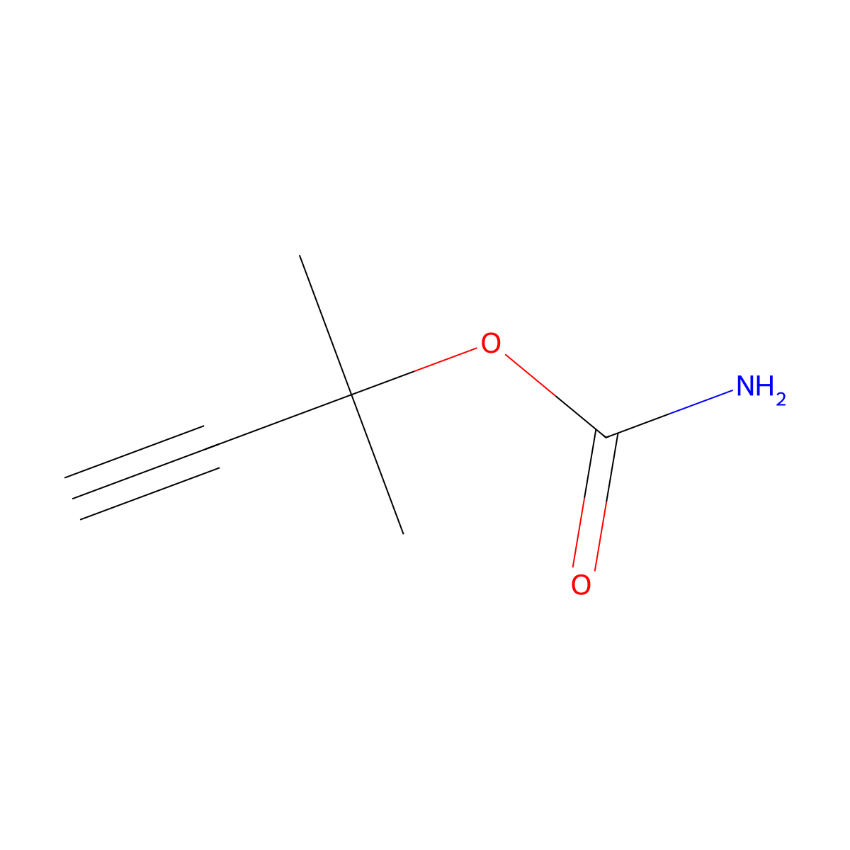 3-Butyn-2-ol, methyl-, carbamate molecular structure, CAS 33060-69-4
