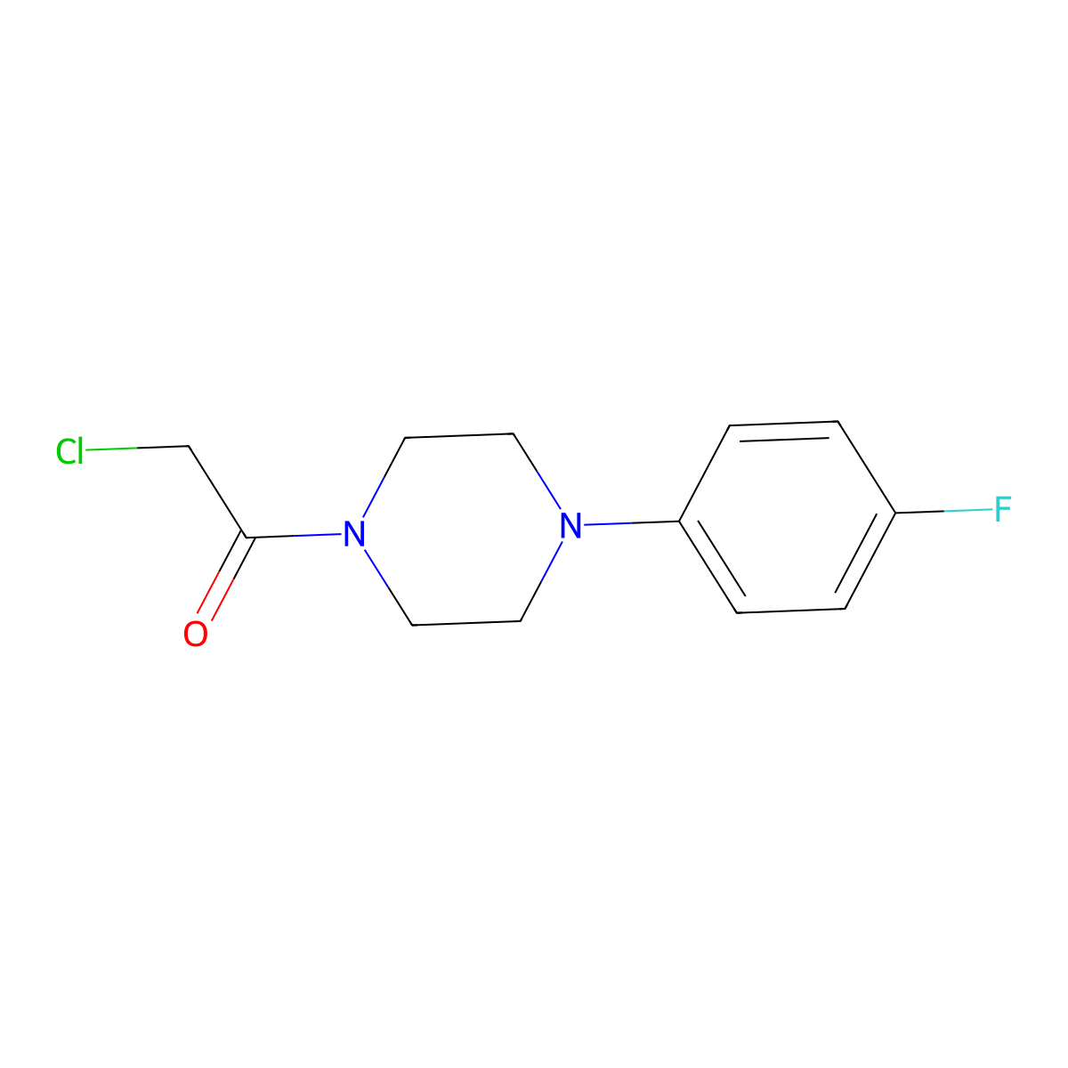1-(Chloroacetyl)-4-(4-fluorophenyl)piperazine molecular structure, CAS 330601-48-4