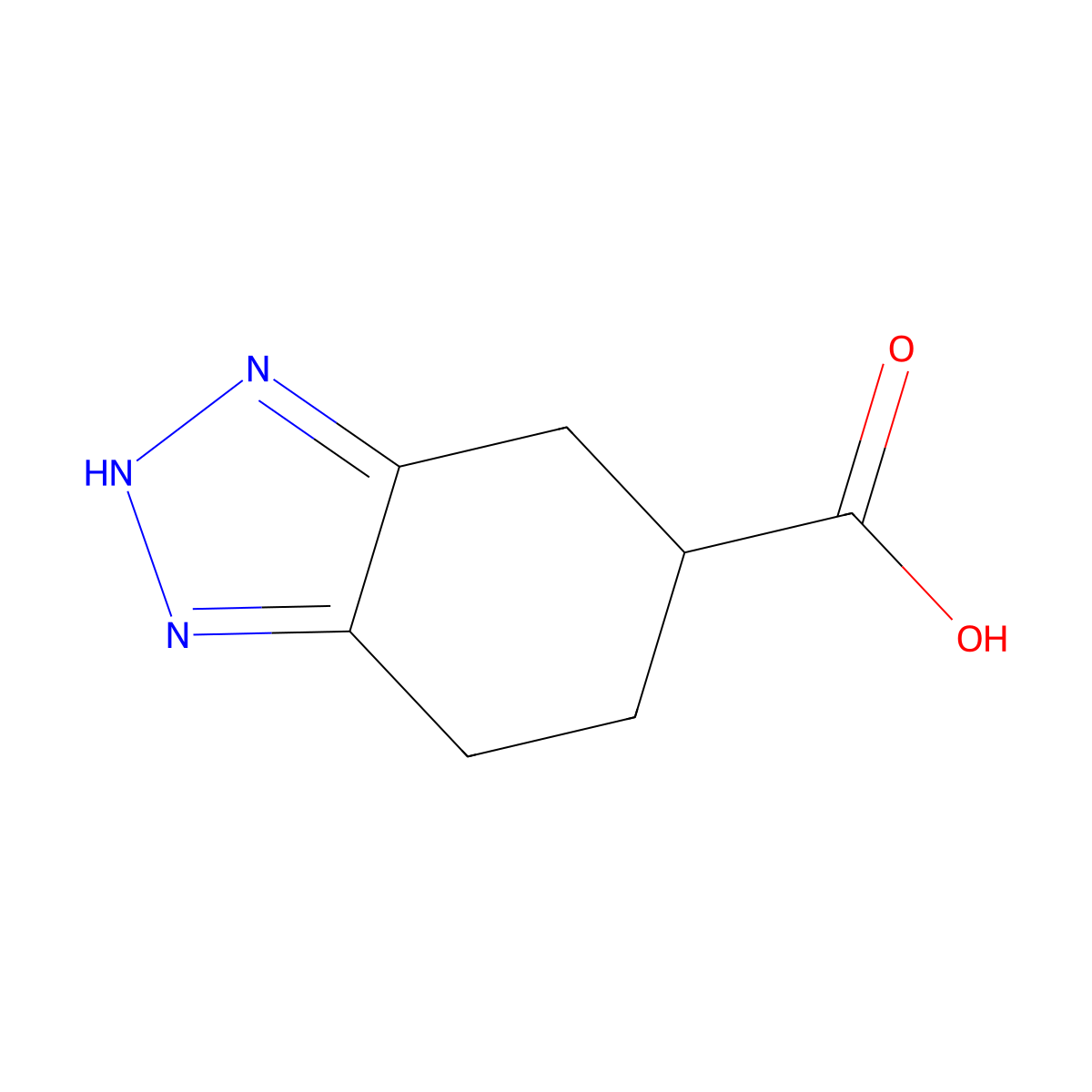 4,5,6,7-tetrahydro-1H-1,2,3-benzotriazole-5-carboxylic acid molecular structure, CAS 33062-47-4