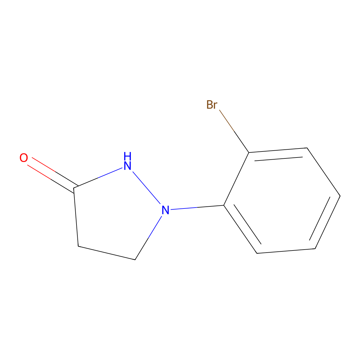 1-(2-Bromophenyl)pyrazolidin-3-one molecular structure, CAS 33063-57-9