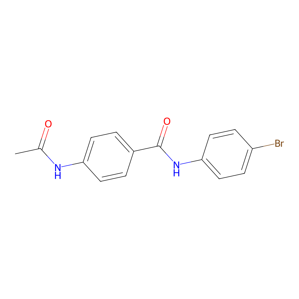 4-acetamido-N-(4-bromophenyl)benzamide molecular structure, CAS 330630-09-6