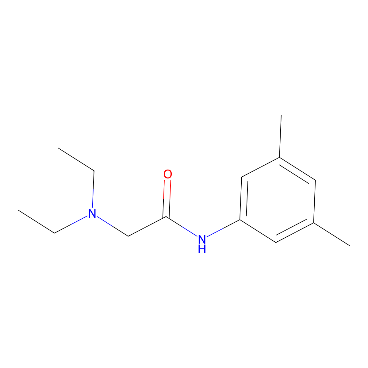 2-(diethylamino)-N-(3,5-dimethylphenyl)acetamide molecular structure, CAS 330631-92-0