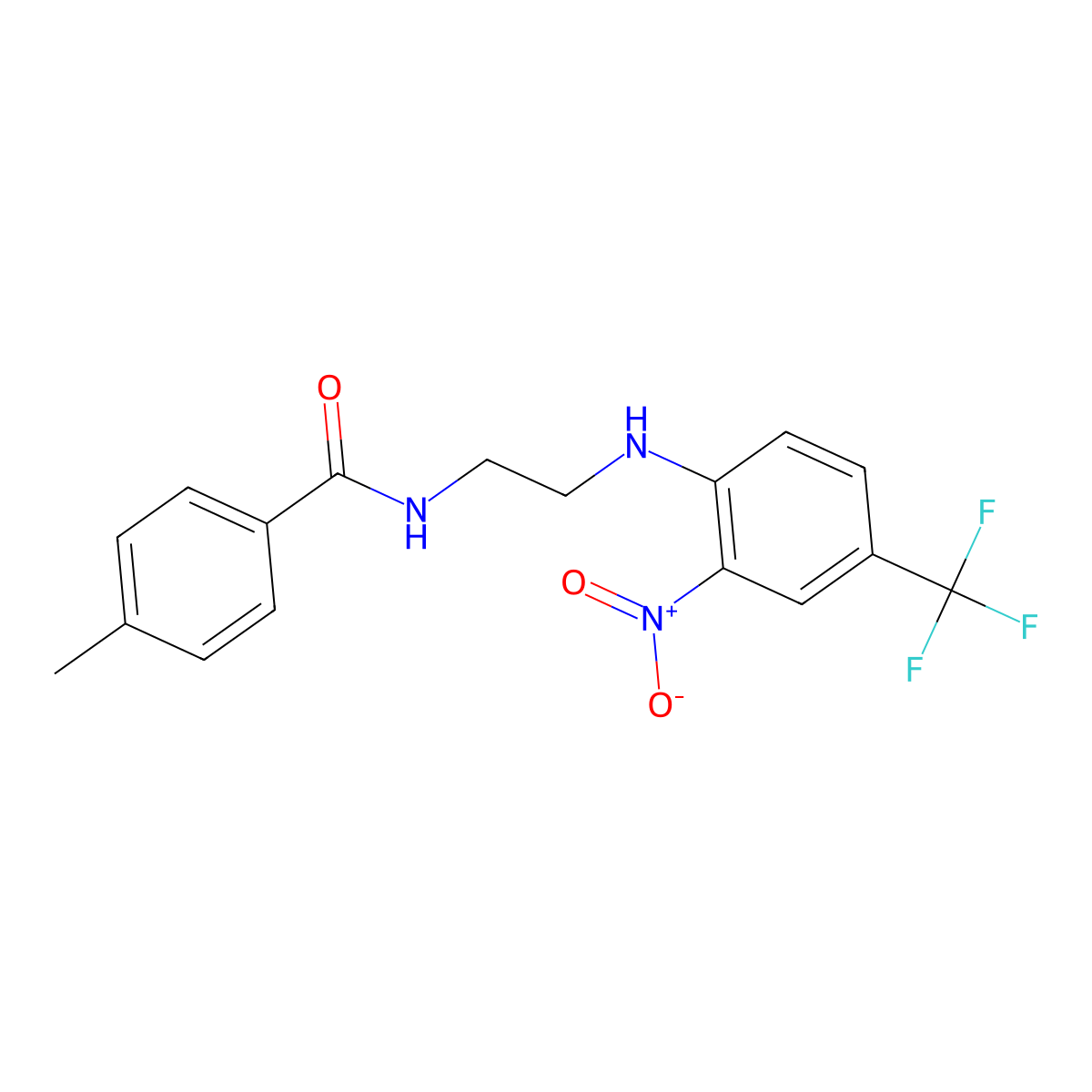 4-methyl-N-[2-[2-nitro-4-(trifluoromethyl)anilino]ethyl]benzamide molecular structure, CAS 330633-71-1