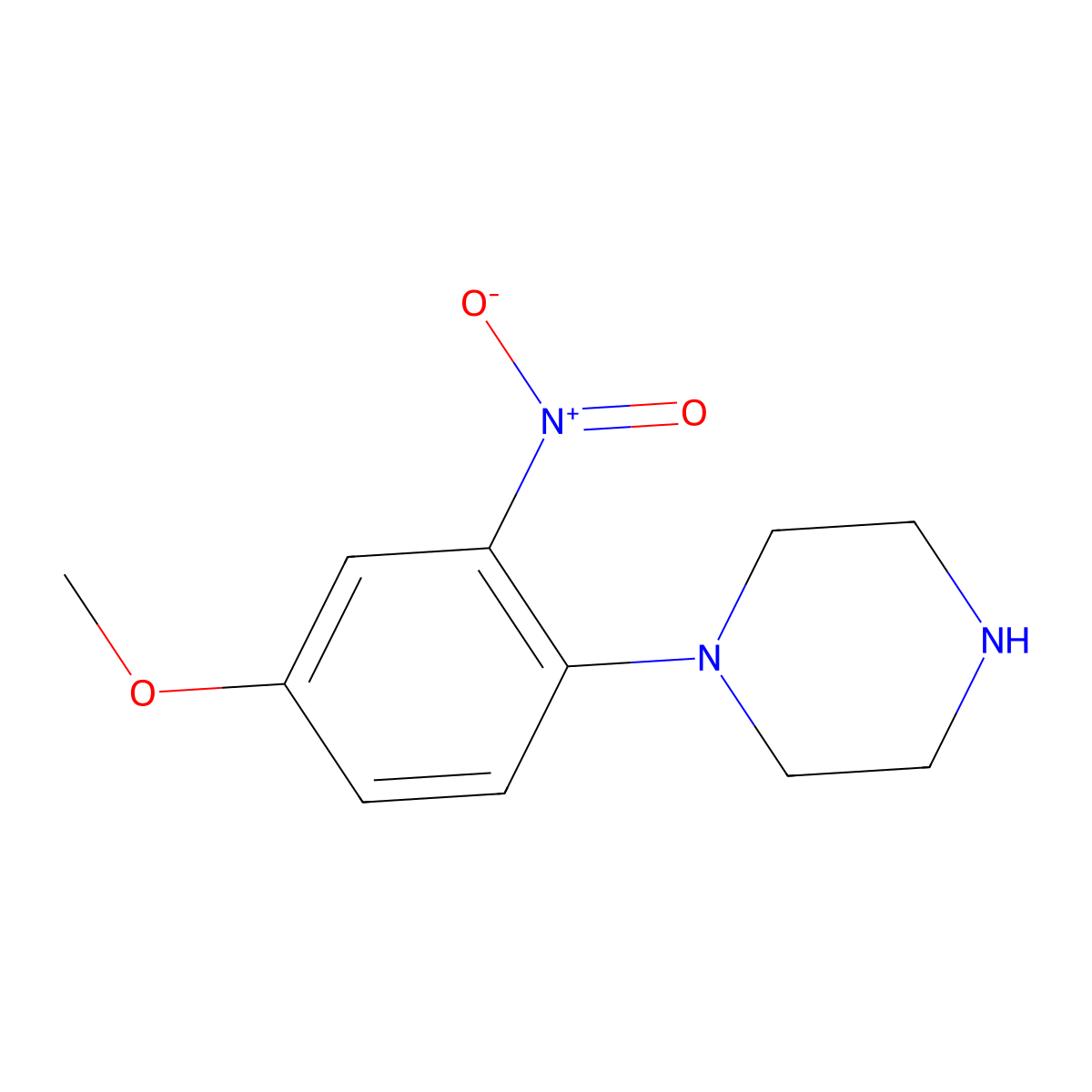 1-(4-Methoxy-2-nitrophenyl)piperazine molecular structure, CAS 330633-73-3