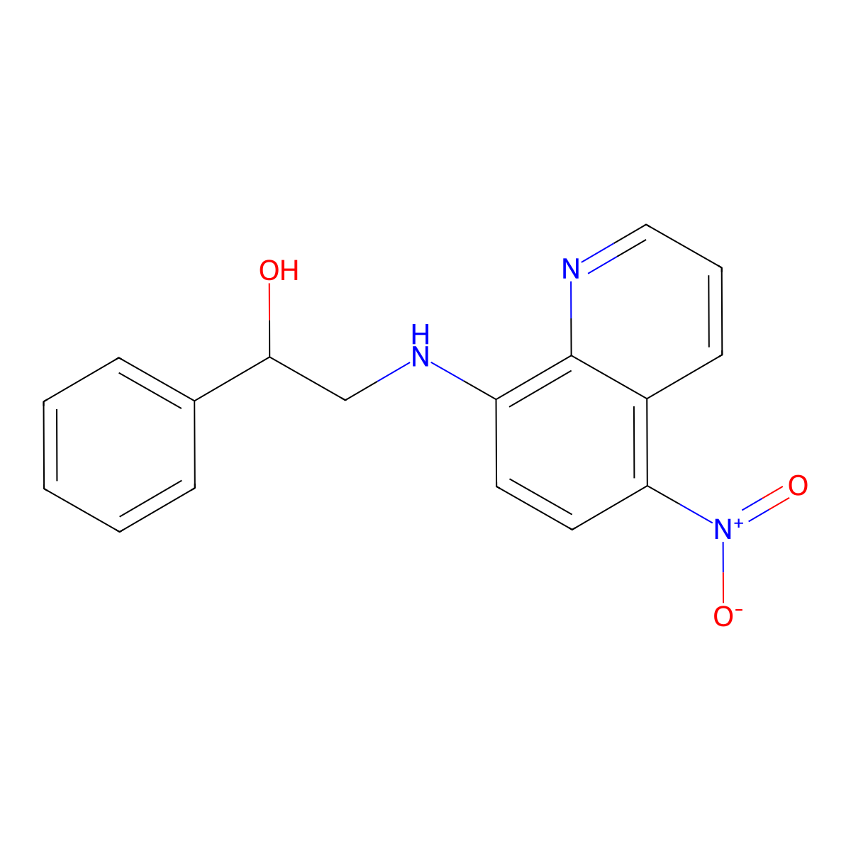 2-[(5-Nitroquinolin-8-yl)amino]-1-phenylethanol molecular structure, CAS 330633-76-6