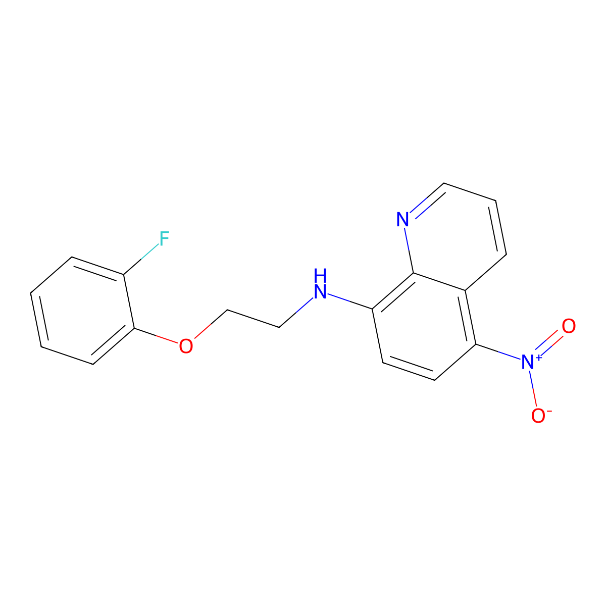 N-[2-(2-fluorophenoxy)ethyl]-5-nitroquinolin-8-amine molecular structure, CAS 330634-00-9