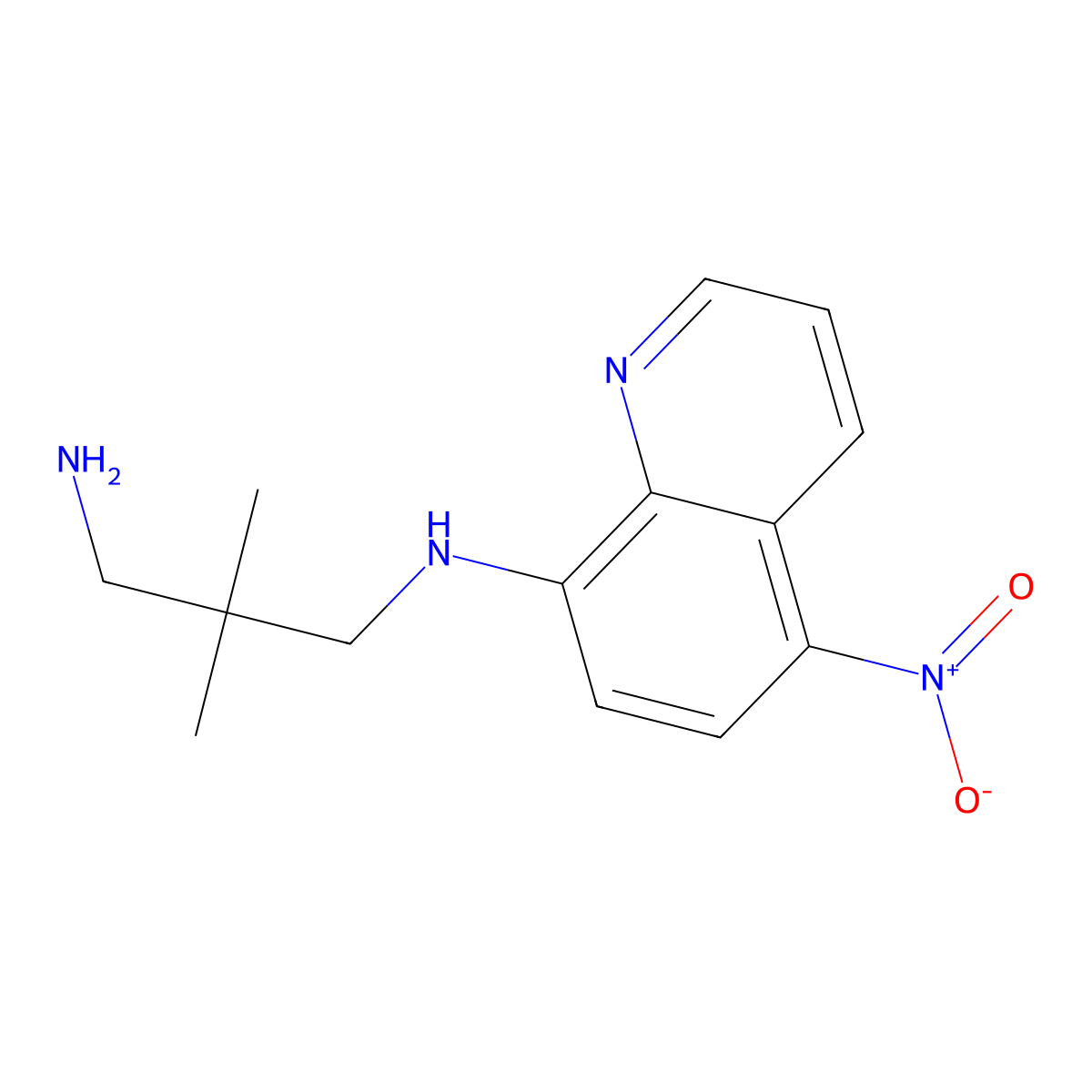 2,2-dimethyl-N'-(5-nitroquinolin-8-yl)propane-1,3-diamine molecular structure, CAS 330634-19-0