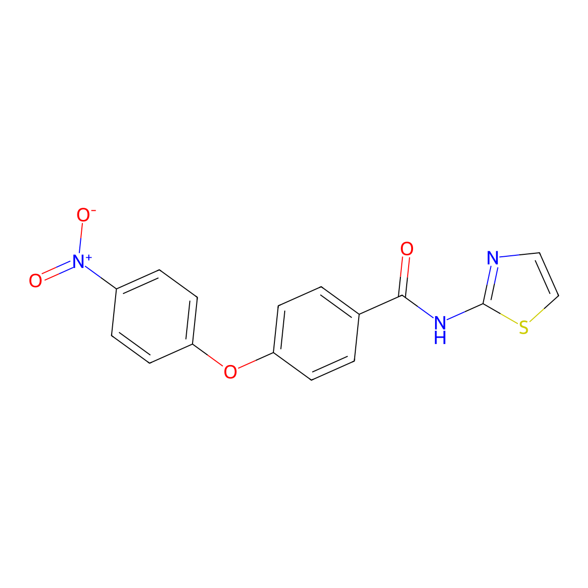 4-(4-nitrophenoxy)-N-(1,3-thiazol-2-yl)benzamide molecular structure, CAS 330635-14-8