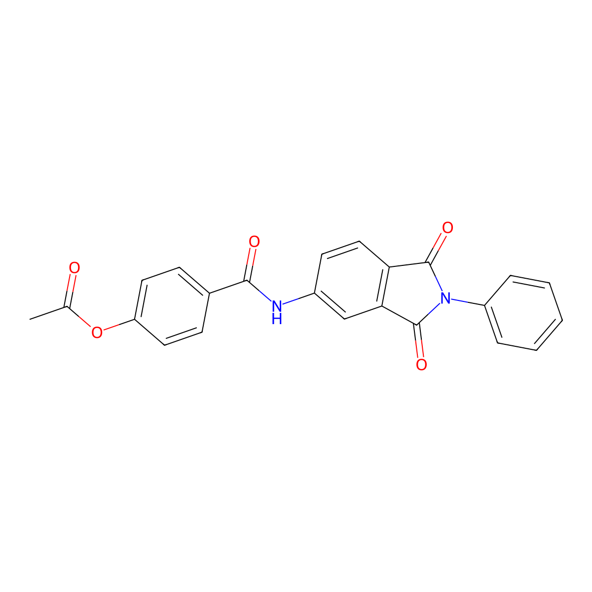 [4-[(1,3-Dioxo-2-phenylisoindol-5-yl)carbamoyl]phenyl] acetate molecular structure, CAS 330635-31-9