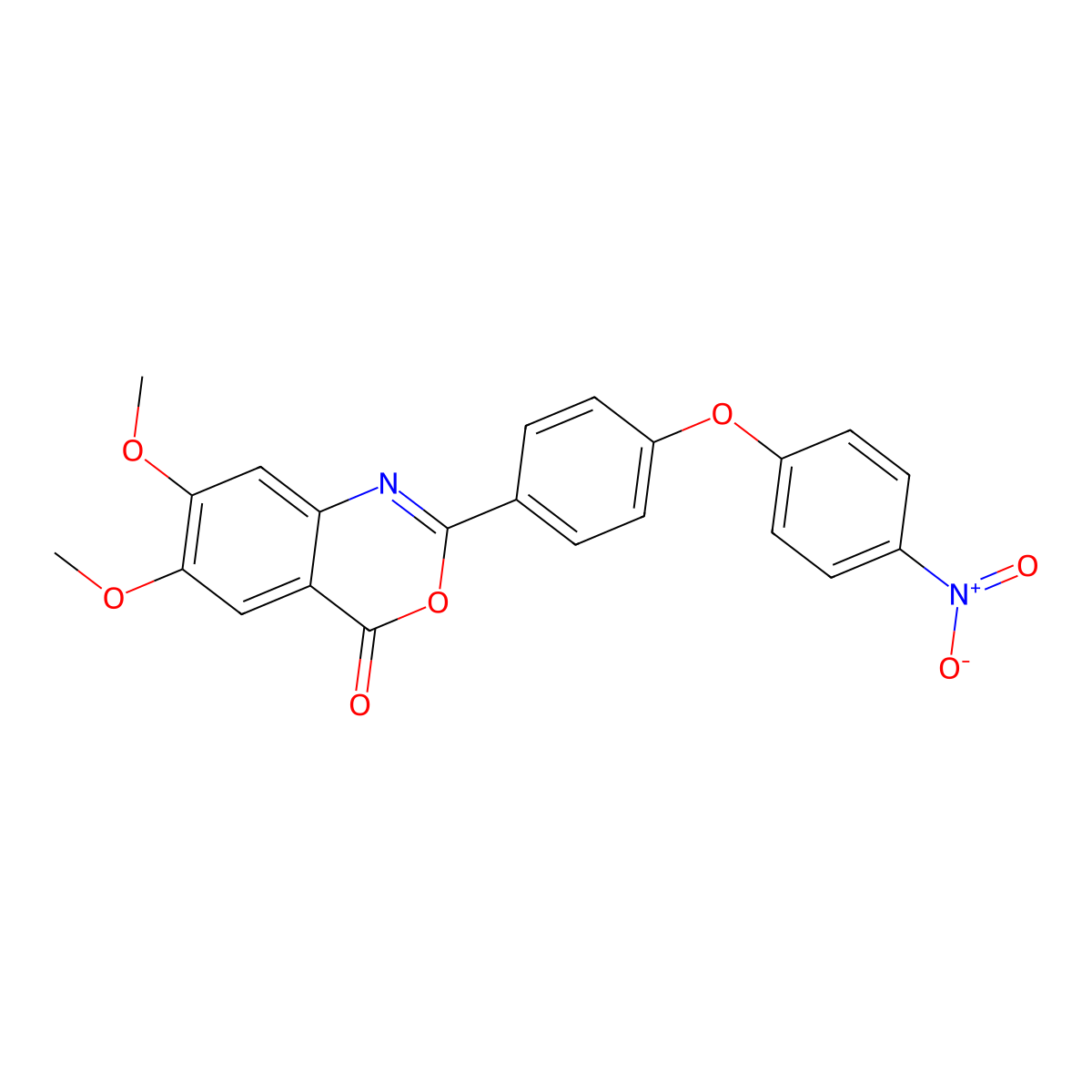 6,7-dimethoxy-2-[4-(4-nitrophenoxy)phenyl]-4H-3,1-benzoxazin-4-one molecular structure, CAS 330635-33-1