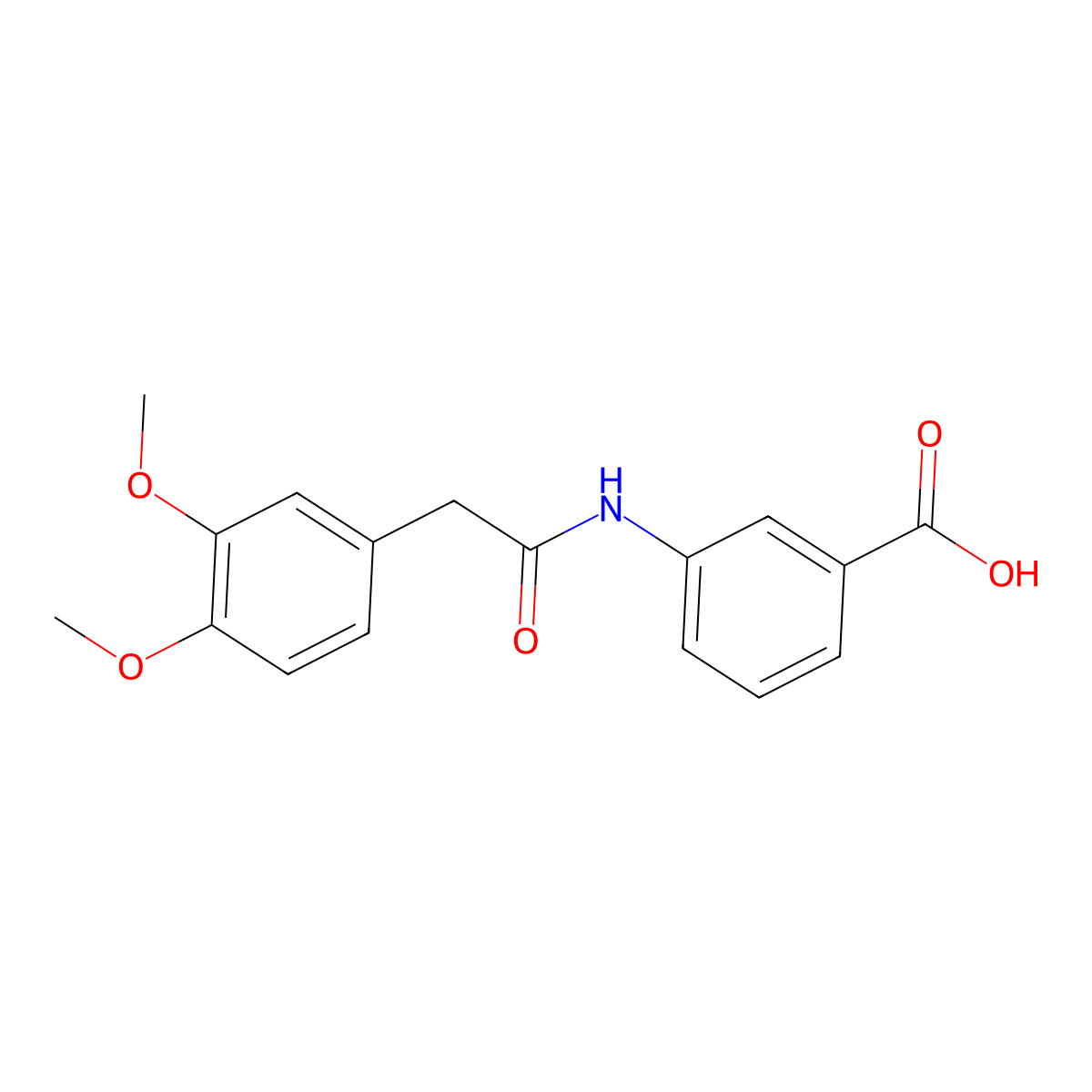 3-[[2-(3,4-Dimethoxyphenyl)acetyl]amino]benzoic acid molecular structure, CAS 330635-42-2