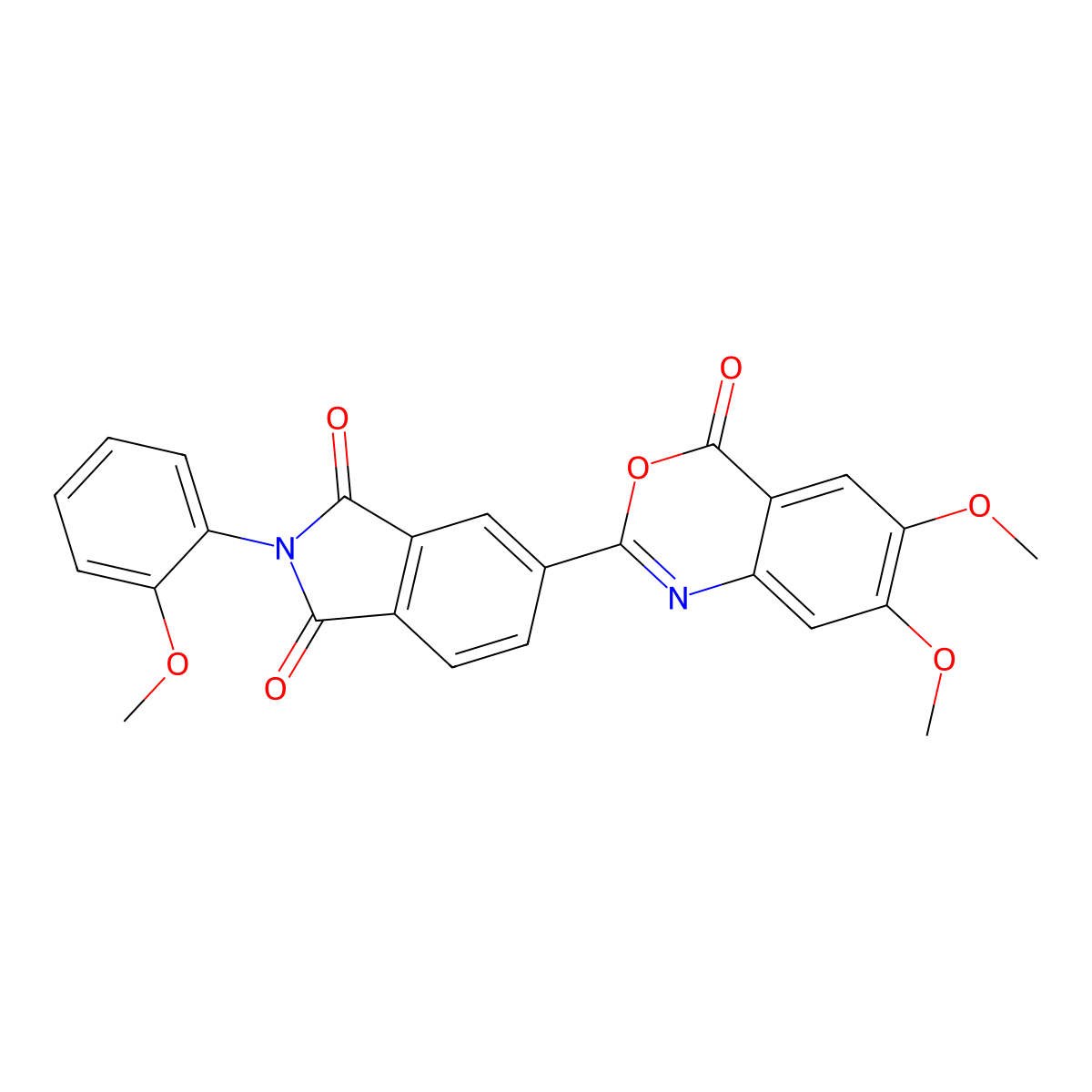 5-(6,7-Dimethoxy-4-oxo-3,1-benzoxazin-2-yl)-2-(2-methoxyphenyl)isoindole-1,3-dione molecular structure, CAS 330635-45-5