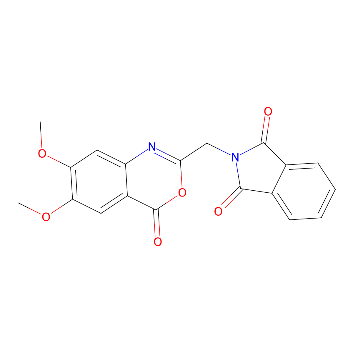 2-[(6,7-dimethoxy-4-oxo-4H-3,1-benzoxazin-2-yl)methyl]-1H-isoindole-1,3(2H)-dione molecular structure, CAS 330635-47-7