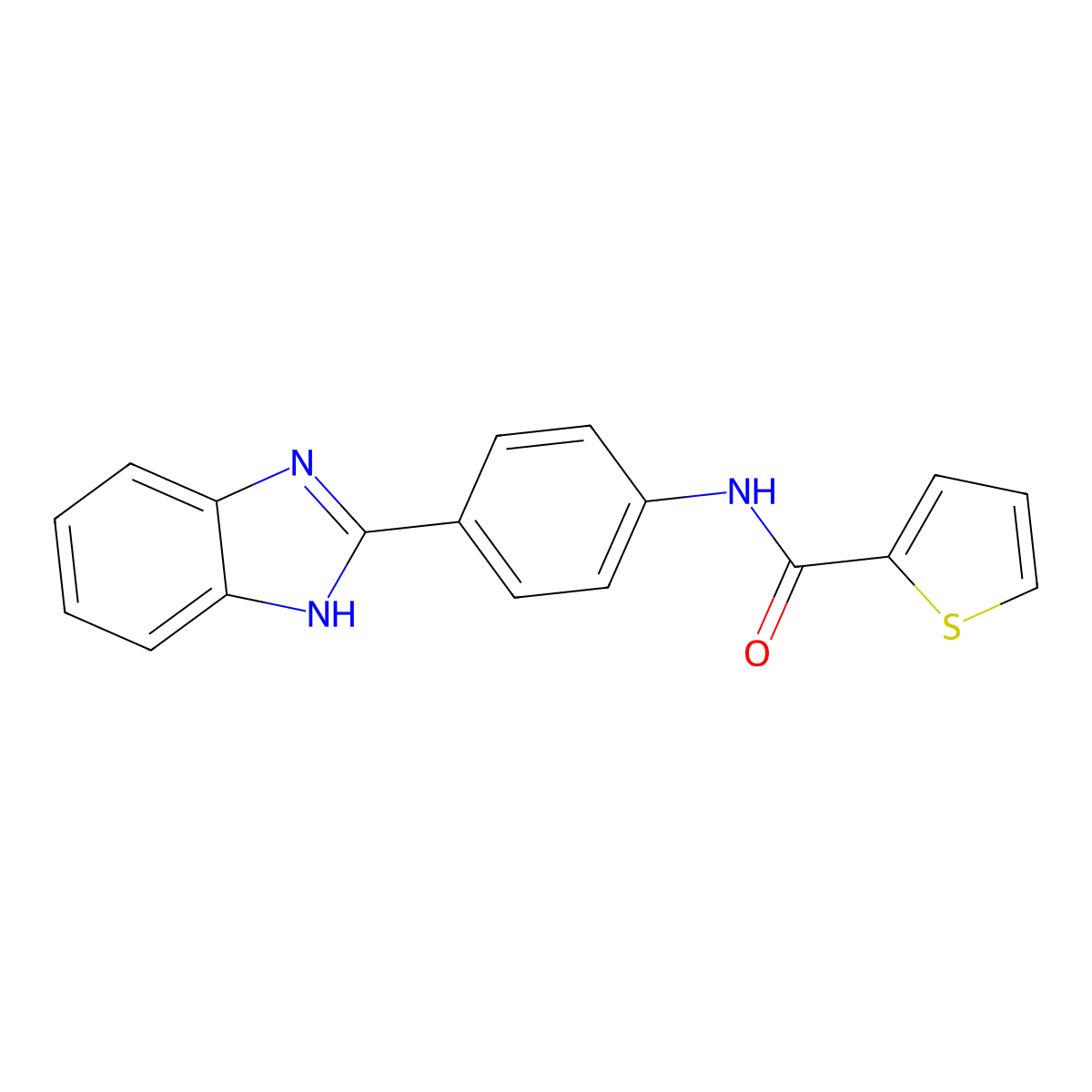 N-[4-(1H-benzimidazol-2-yl)phenyl]thiophene-2-carboxamide molecular structure, CAS 330635-70-6