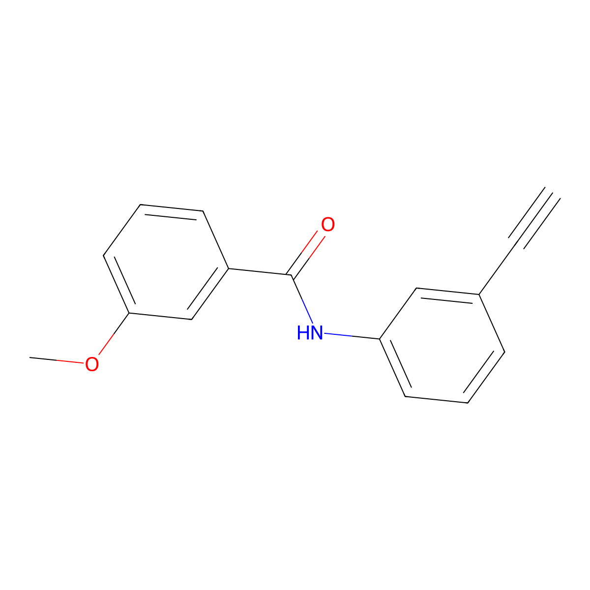 N-(3-ethynylphenyl)-3-methoxybenzamide molecular structure, CAS 330635-76-2