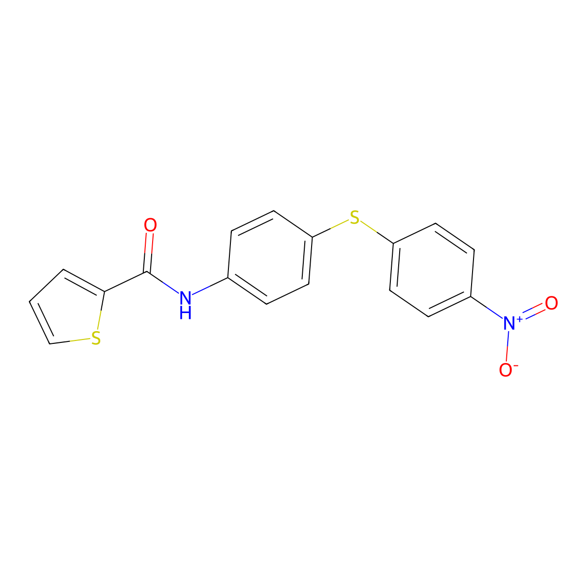 N-[4-(4-nitrophenyl)sulfanylphenyl]thiophene-2-carboxamide molecular structure, CAS 330635-79-5