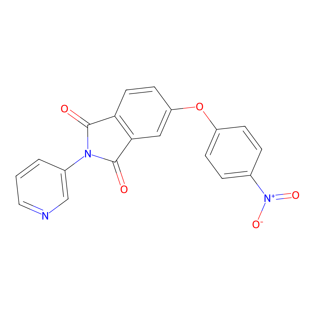 5-(4-Nitrophenoxy)-2-pyridin-3-ylisoindole-1,3-dione molecular structure, CAS 330635-83-1