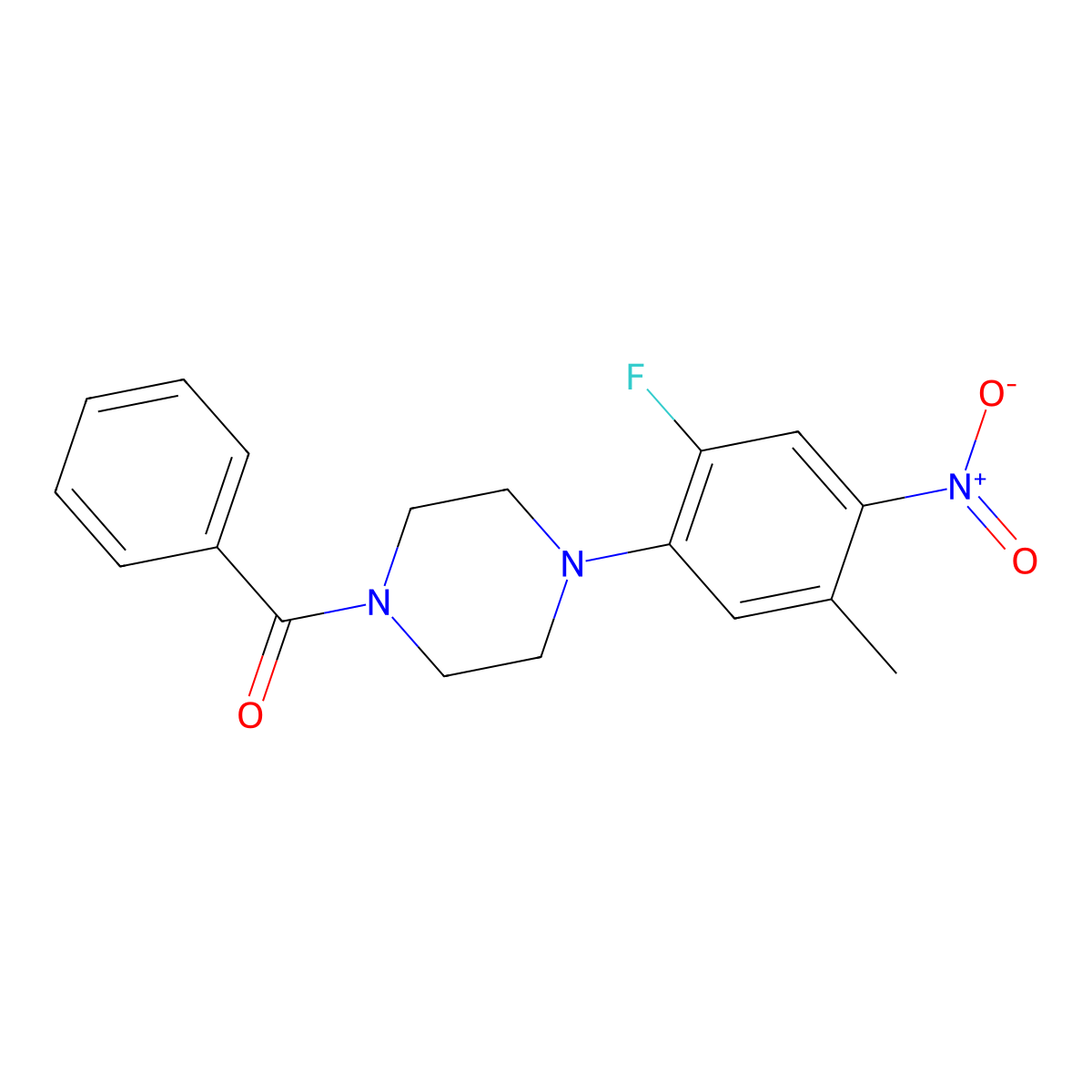 [4-(2-Fluoro-5-methyl-4-nitrophenyl)piperazin-1-yl]-phenylmethanone molecular structure, CAS 330636-41-4