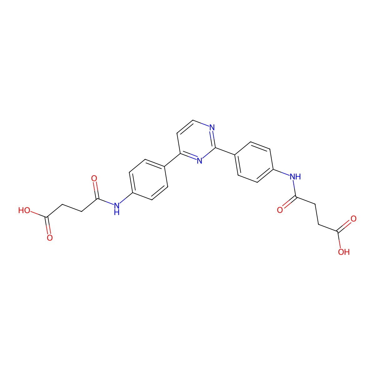 4-[4-[2-[4-[(4-Hydroxy-4-oxobutanoyl)amino]phenyl]pyrimidin-4-yl]anilino]-4-oxobutanoic acid molecular structure, CAS 330638-43-2