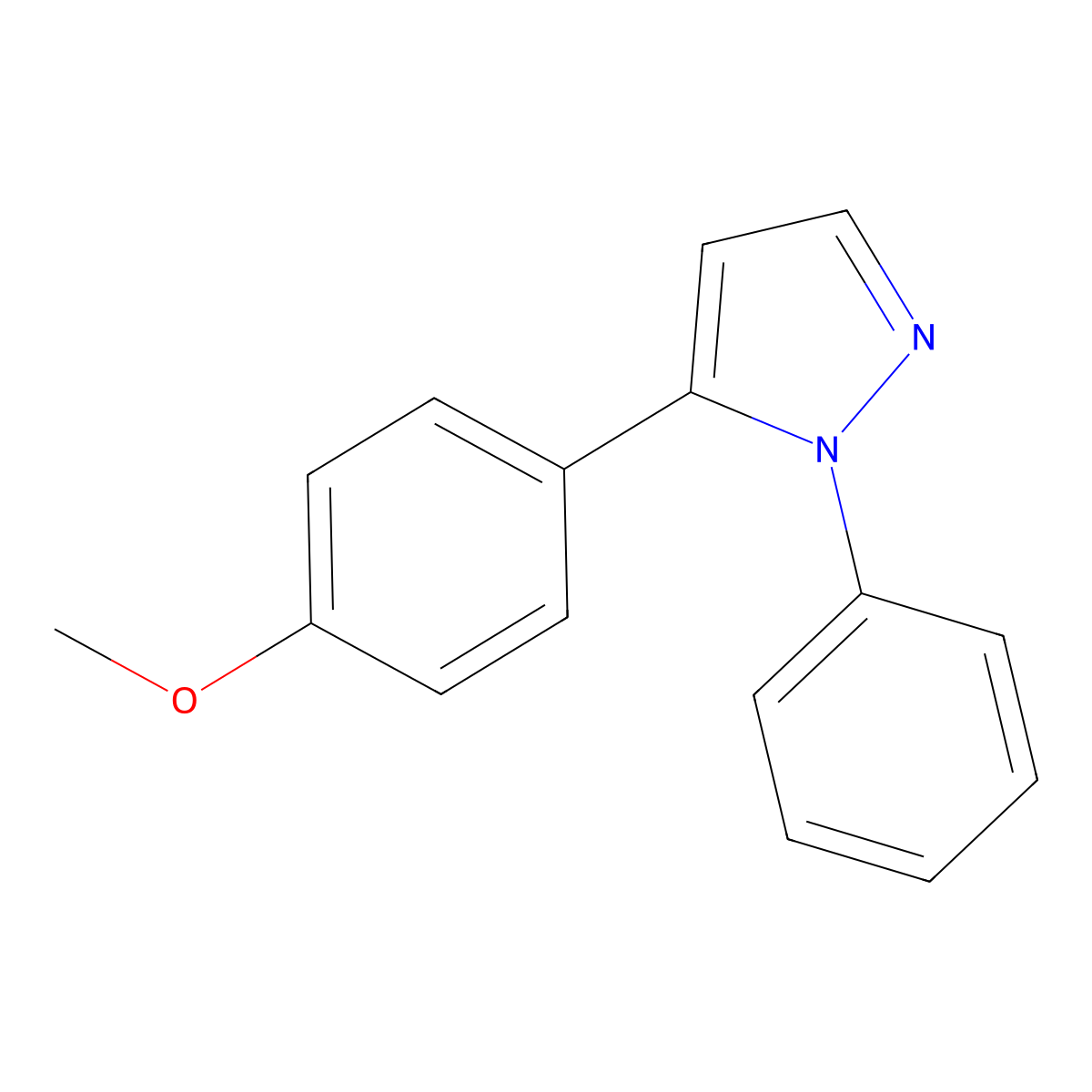 5-(4-Methoxyphenyl)-1-phenyl-1H-pyrazole molecular structure, CAS 33064-24-3