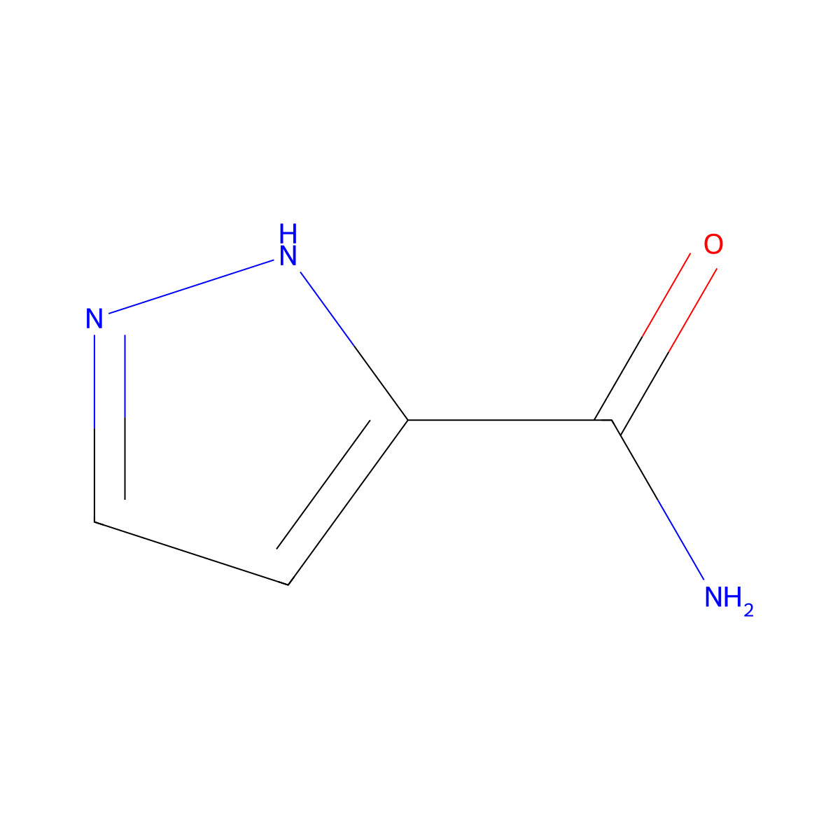 1H-Pyrazole-5-carboxamide molecular structure, CAS 33064-36-7