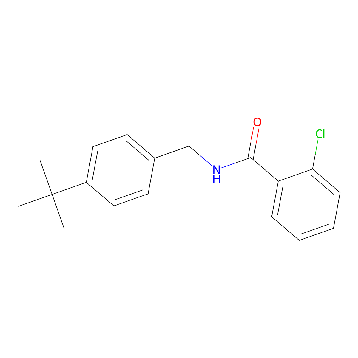 N-(4-tert-butylbenzyl)-2-chlorobenzamide molecular structure, CAS 330640-60-3