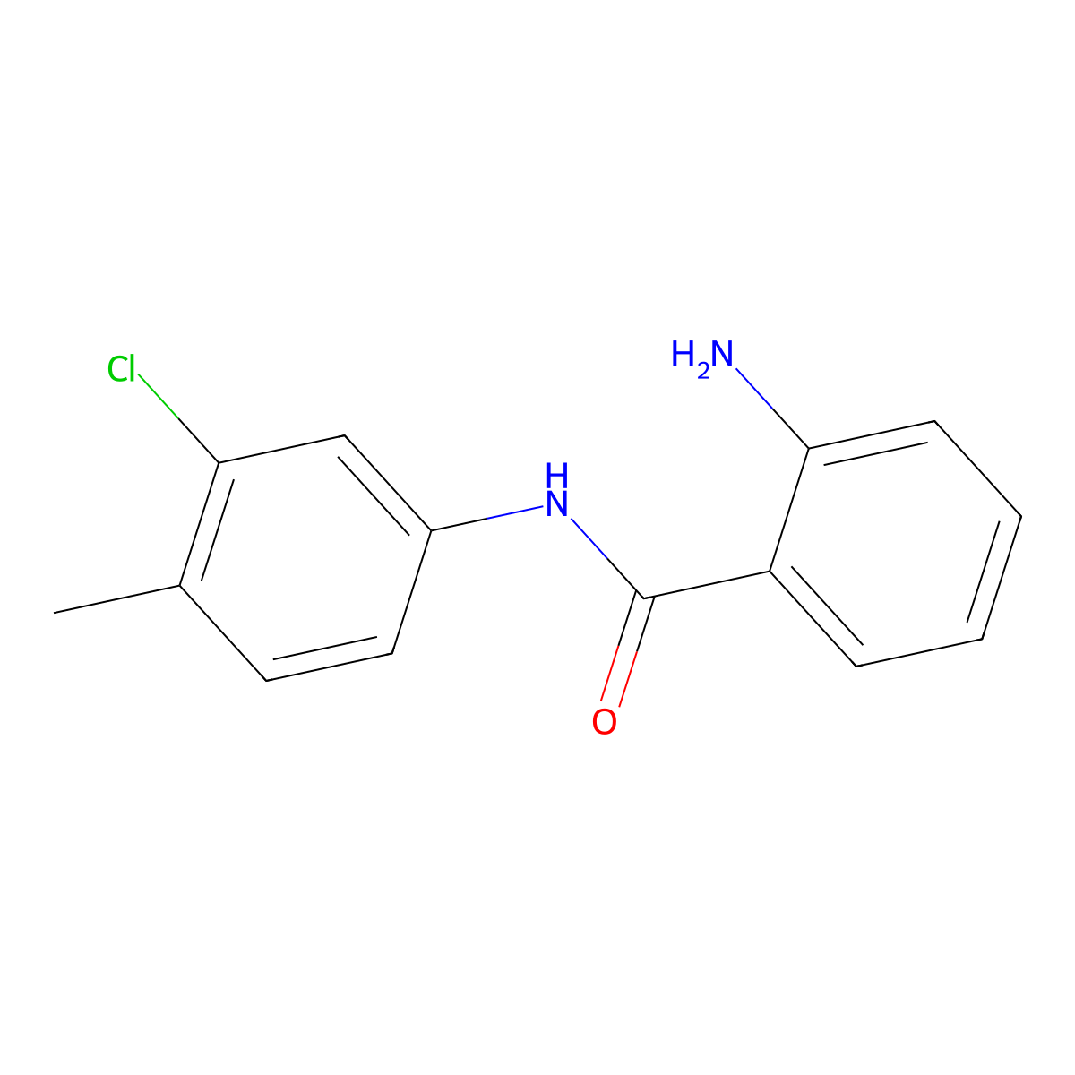 2-amino-N-(3-chloro-4-methylphenyl)benzamide molecular structure, CAS 330646-47-4