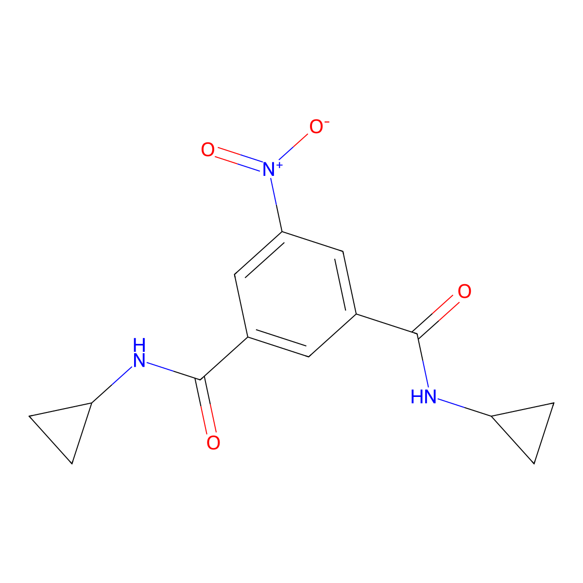 N,N'-dicyclopropyl-5-nitroisophthalamide molecular structure, CAS 330646-55-4