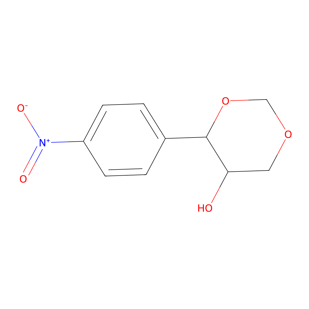 4-(4-Nitrophenyl)-1,3-dioxan-5-ol molecular structure, CAS 330646-72-5