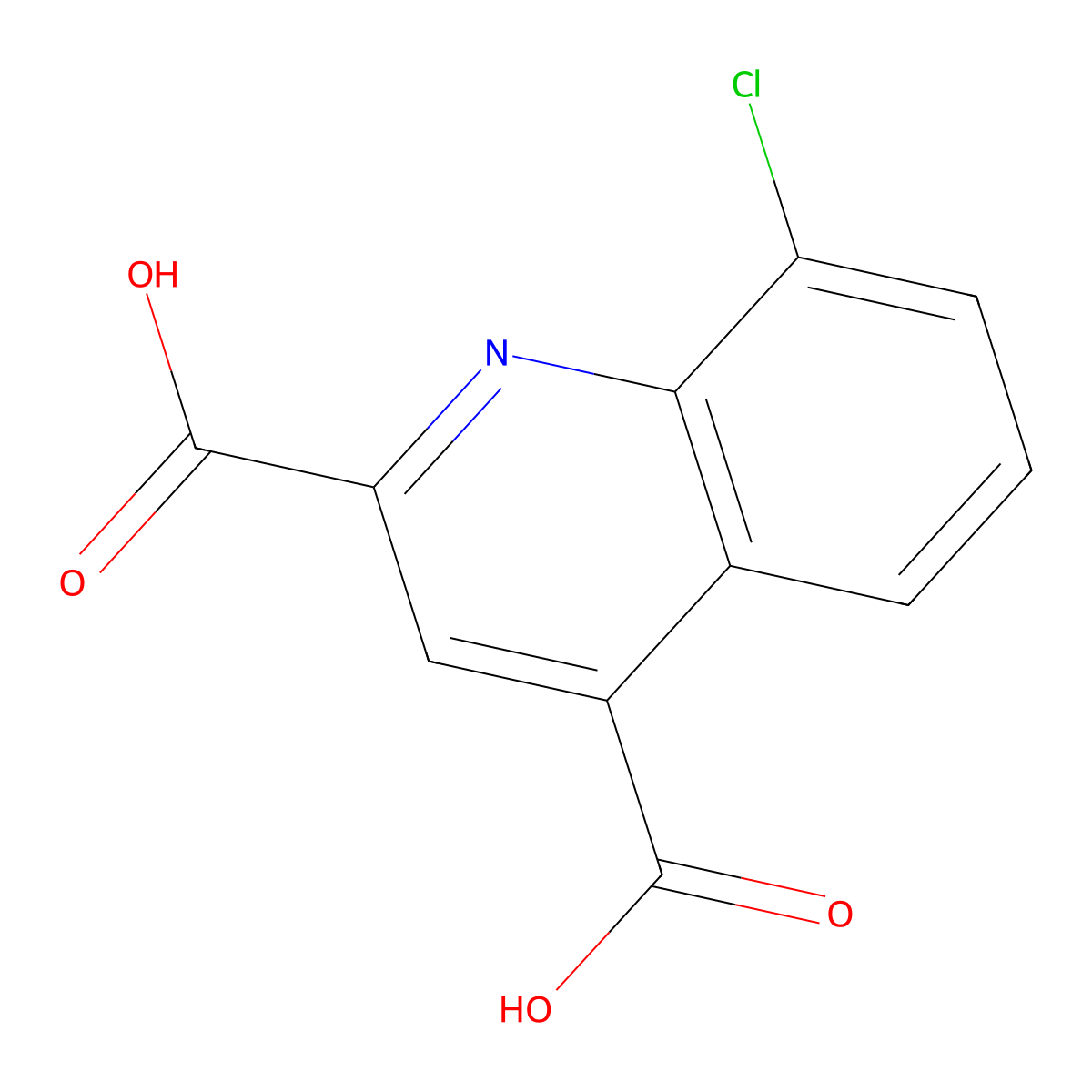 8-Chloroquinoline-2,4-dicarboxylic acid molecular structure, CAS 330646-88-3