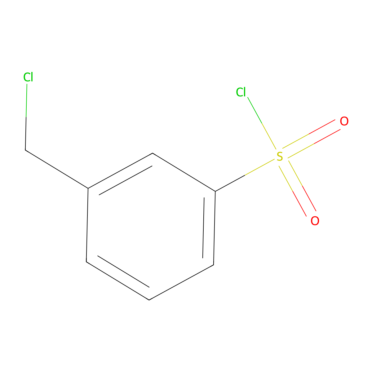 3-(Chloromethyl)benzene-1-sulfonyl chloride molecular structure, CAS 33065-46-2
