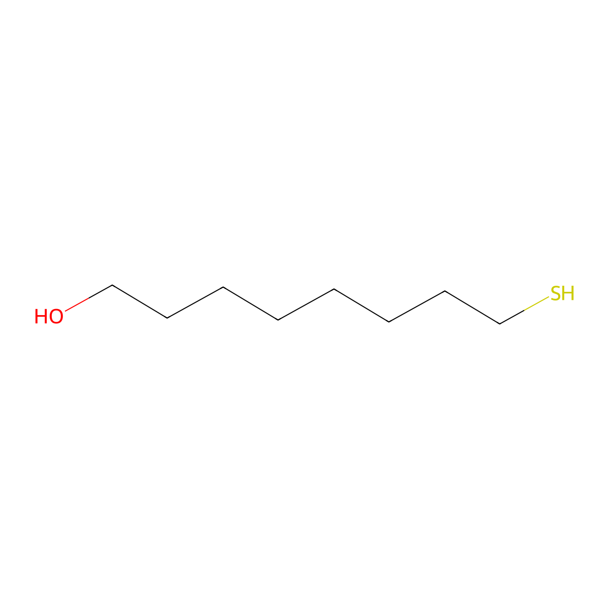 8-Mercapto-1-octanol molecular structure, CAS 33065-54-2